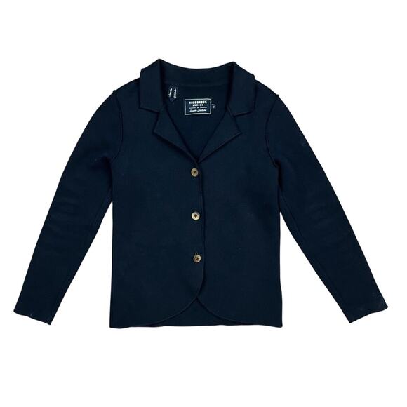 Holbrook Sweden Pernilla Blue Casual Blazer Jacket Elbow Patch Size Medium - Picture 3 of 9